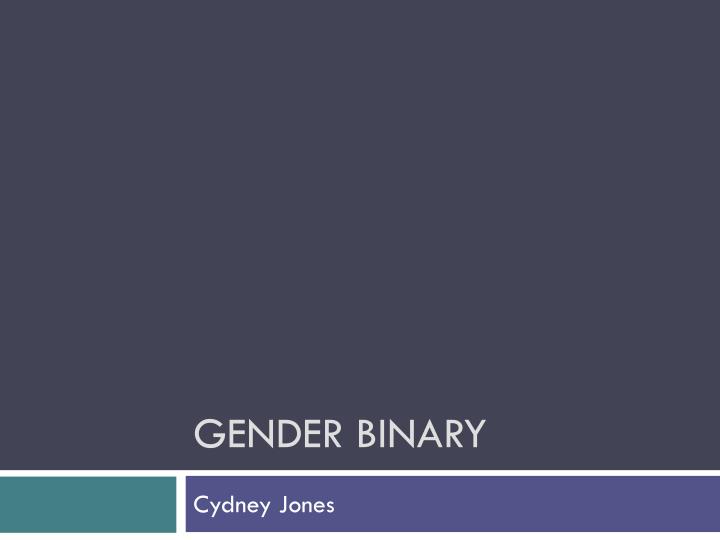 gender binary