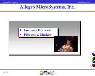Company Overview Products &amp; Markets
