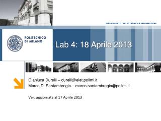 lab 4 18 aprile 2013