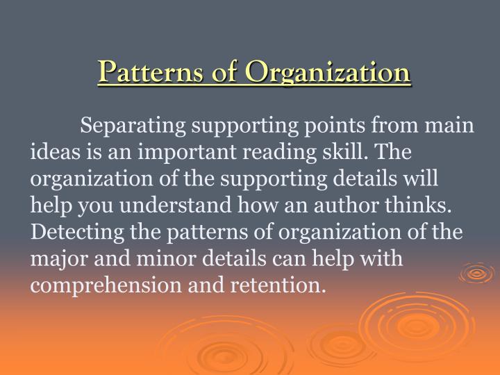 patterns of organization