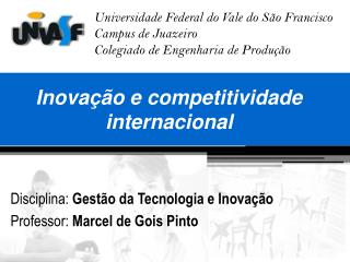 inova o e competitividade internacional