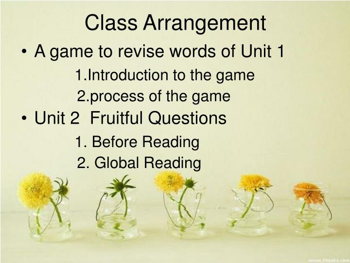 class arrangement