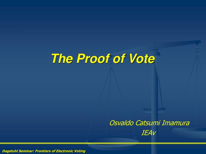 the proof of vote