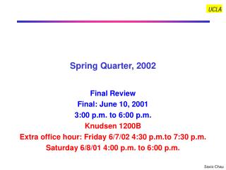 Spring Quarter, 2002