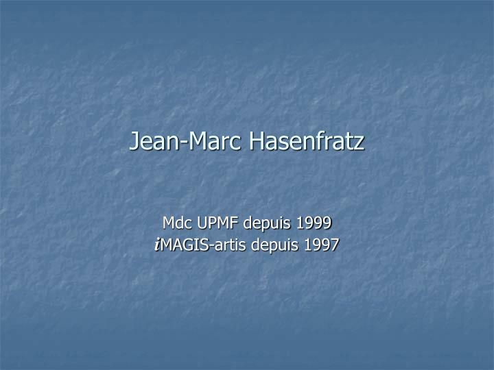 jean marc hasenfratz