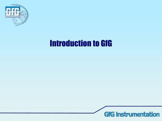 Introduction to GfG