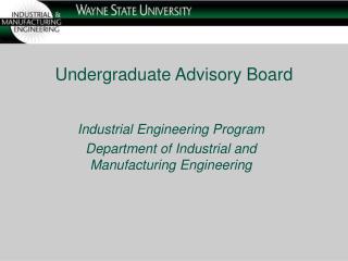 Undergraduate Advisory Board