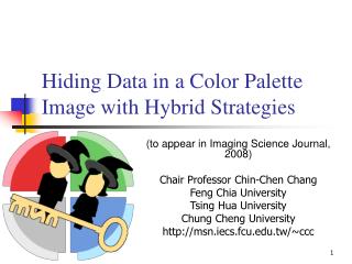 Hiding Data in a Color Palette Image with Hybrid Strategies
