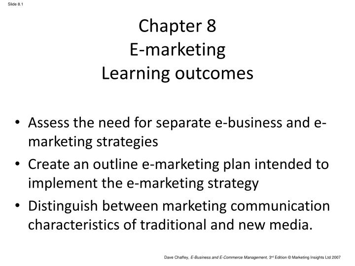 chapter 8 e marketing learning outcomes
