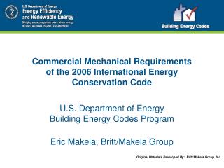 Commercial Mechanical Requirements of the 2006 International Energy Conservation Code