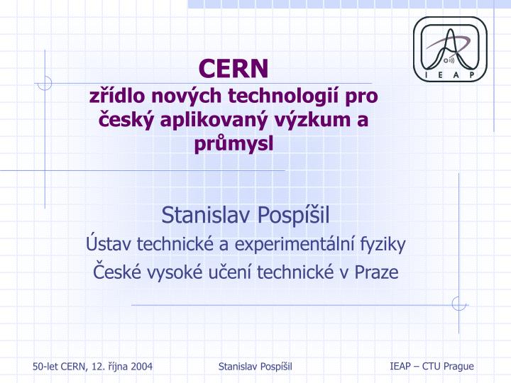 cern z dlo nov ch technologi pro esk aplikovan v zkum a pr mysl