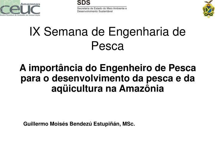 ix semana de engenharia de pesca