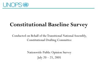 Constitutional Baseline Survey
