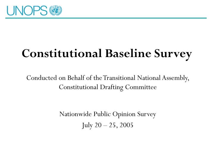 constitutional baseline survey