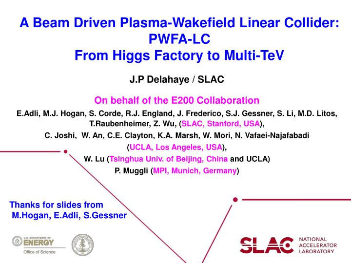 a beam driven plasma wakefield linear collider pwfa lc from higgs factory to multi tev