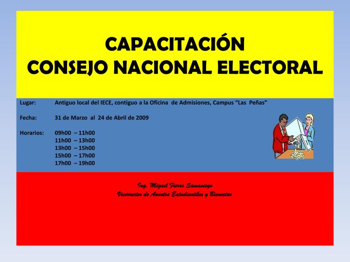 capacitaci n consejo nacional electoral