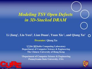 modeling tsv open defects in 3d stacked dram