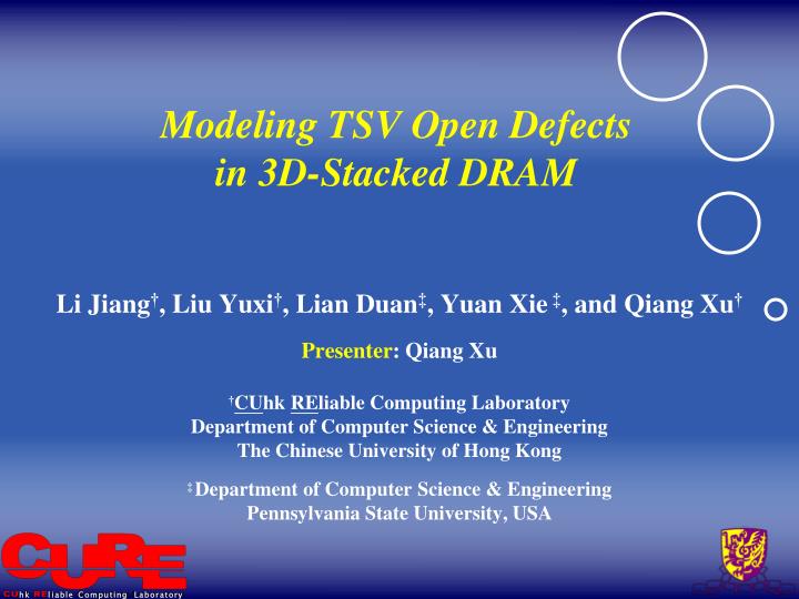 modeling tsv open defects in 3d stacked dram