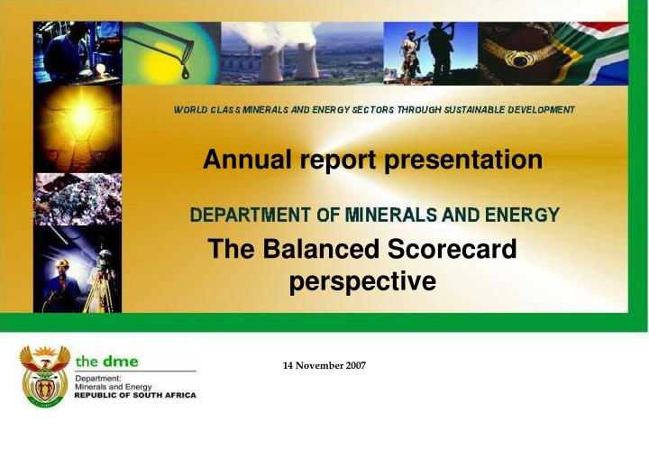 annual report presentation