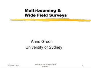 Multi-beaming &amp; Wide Field Surveys