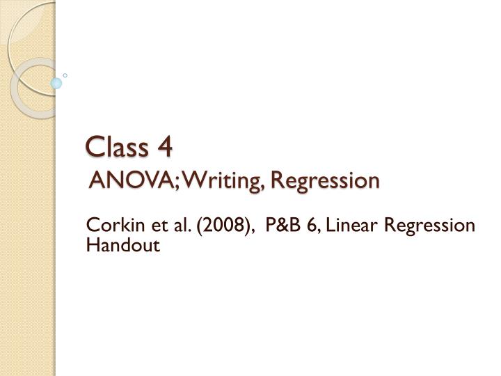 class 4 anova writing regression