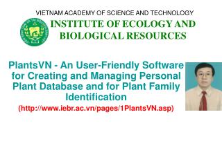 VIETNAM ACADEMY OF SCIENCE AND TECHNOLOGY