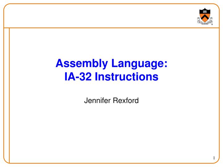 assembly language ia 32 instructions