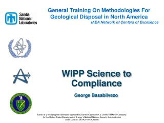 WIPP Science to Compliance