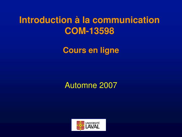 introduction la communication com 13598