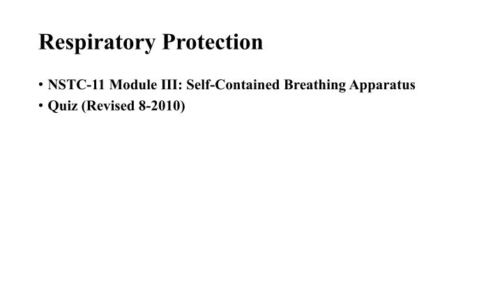 respiratory protection