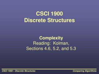 csci 1900 discrete structures