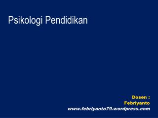 psikologi pendidikan