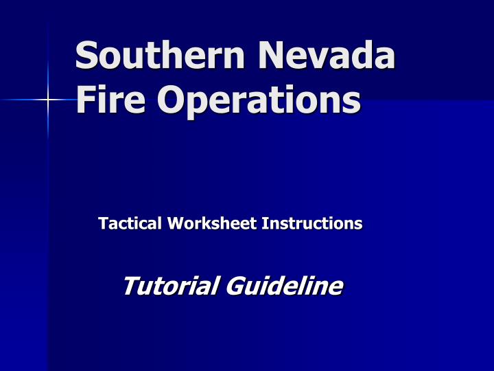 southern nevada fire operations