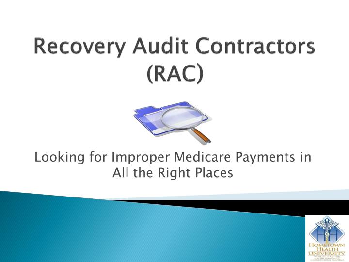 recovery audit contractors rac