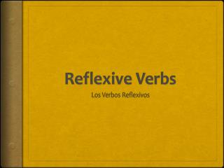 reflexive verbs