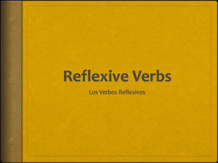 reflexive verbs
