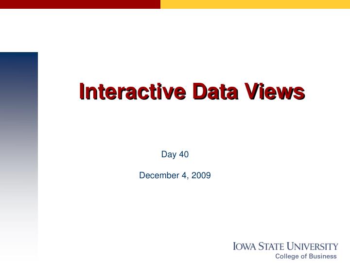 interactive data views