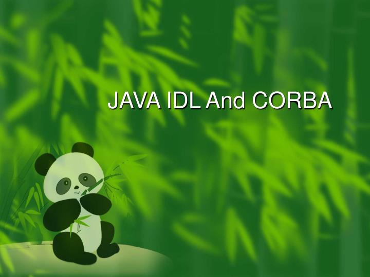 java idl and corba