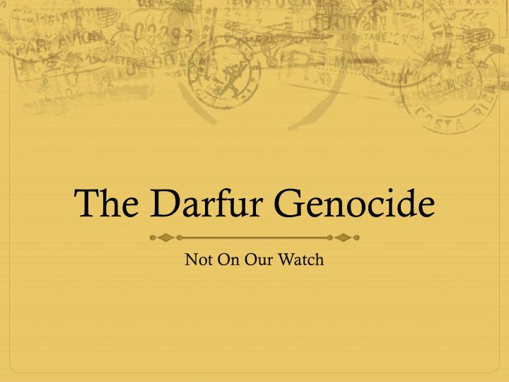 the darfur genocide