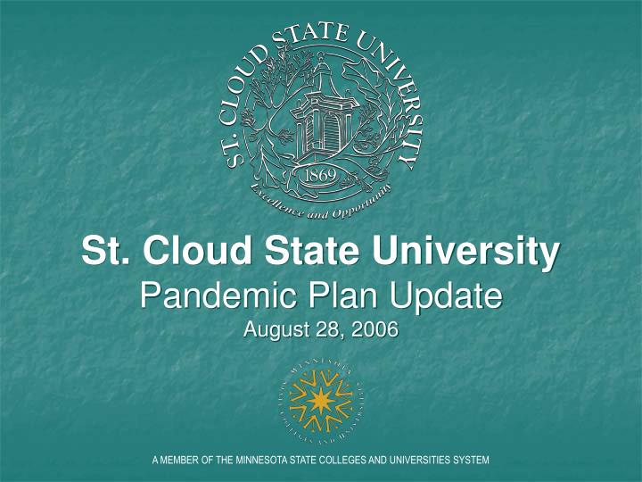 st cloud state university pandemic plan update august 28 2006