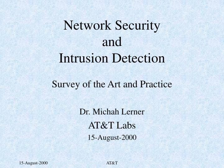 network security and intrusion detection