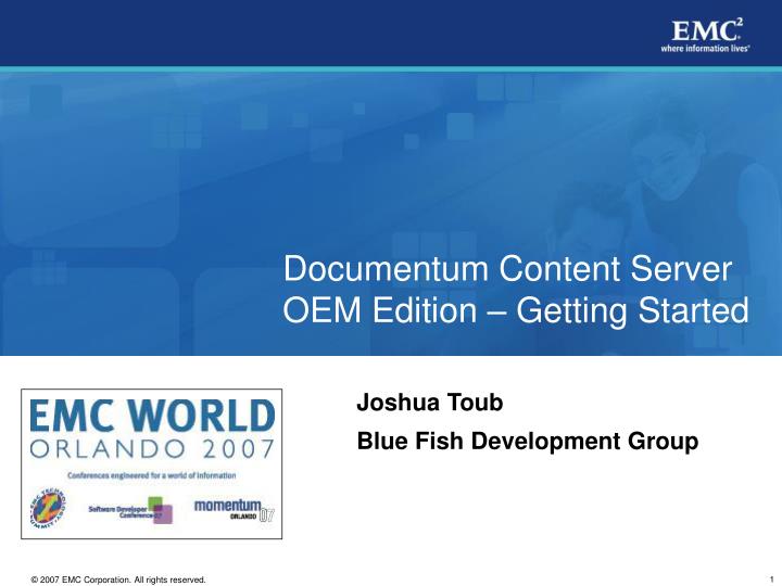 documentum content server oem edition getting started