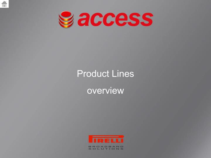 product lines overview