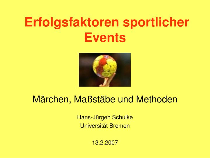 erfolgsfaktoren sportlicher events