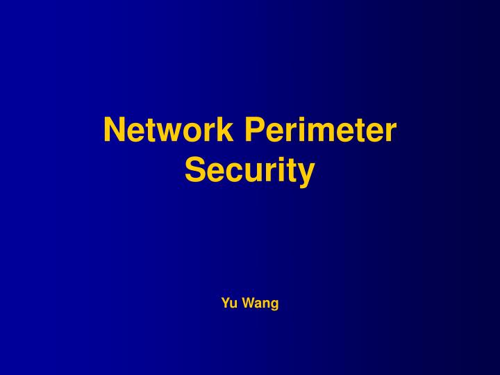 network perimeter security