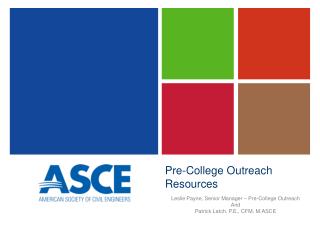 Pre-College Outreach Resources