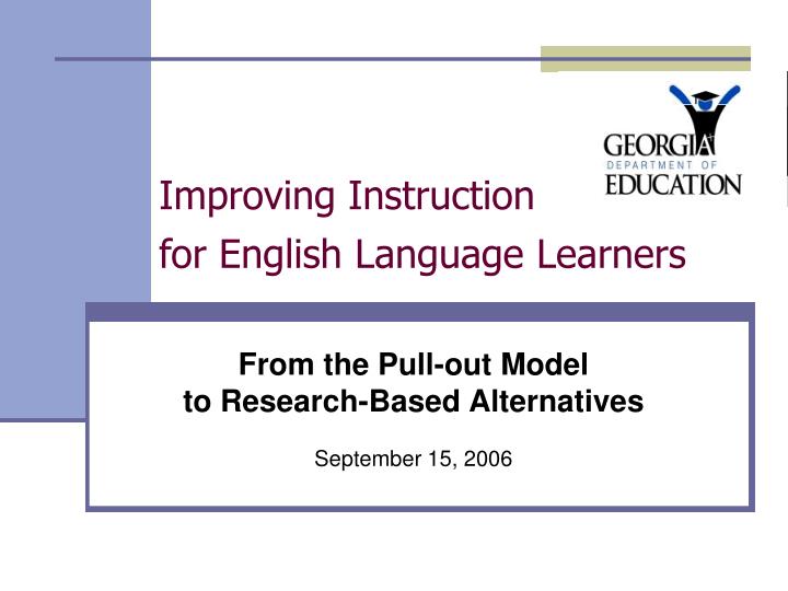 improving instruction for english language learners