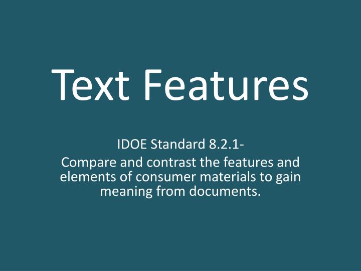 text features