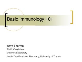 Basic Immunology 101