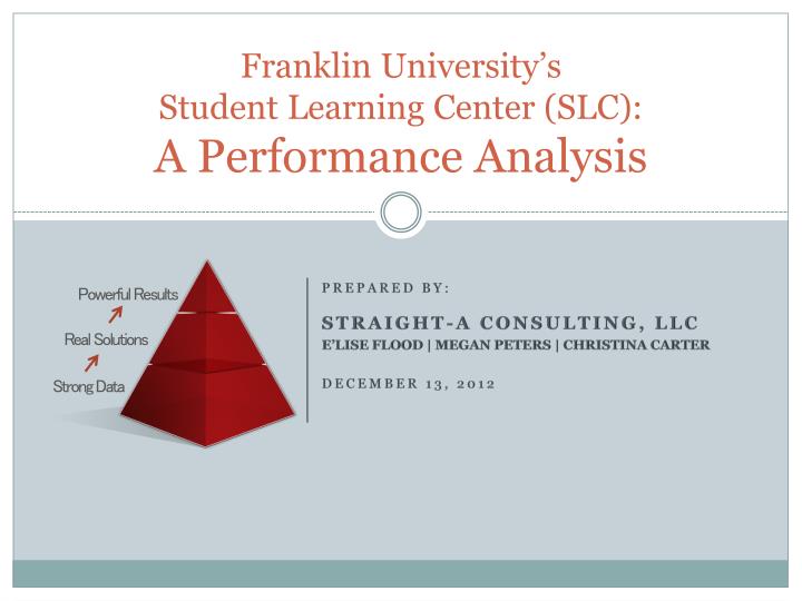 franklin university s student learning center slc a performance analysis
